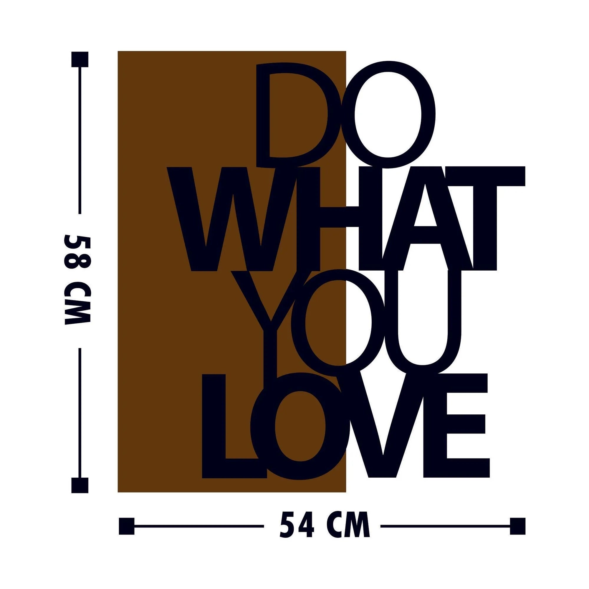 Decoratiune perete 899SKL1290, nuc/negru, lemn/metal, 54x58 cm