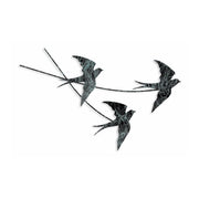 Decoratiune perete 930DYU1223, negru/alb, metal, 70x42 cm