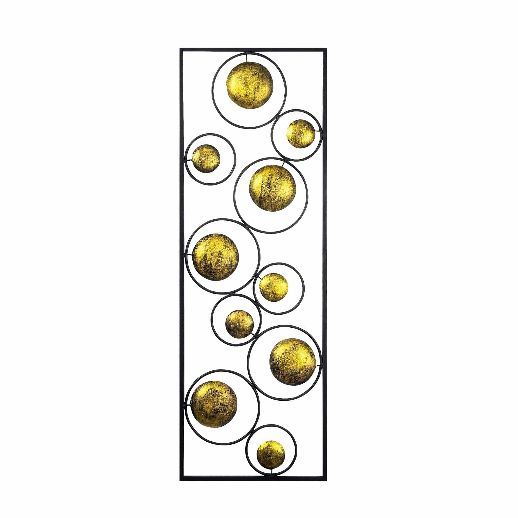 Decoratiune perete ART LIFE, auriu/negru, metal, 32x90 cm