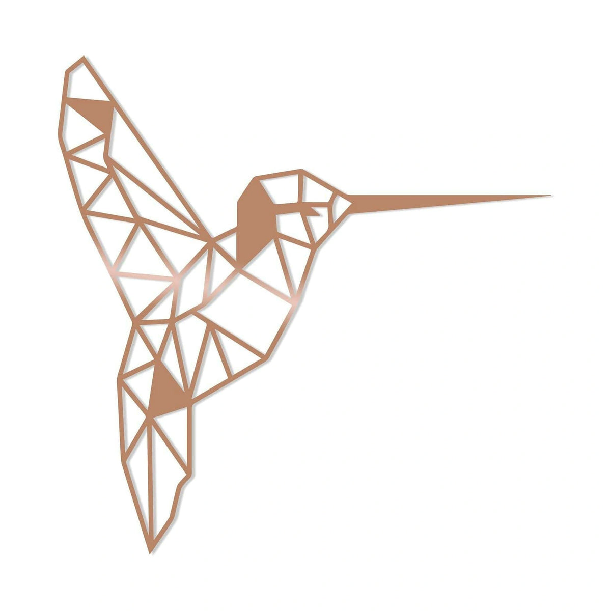 Decoratiune perete BIRD, cupru, metal, 44x44 cm