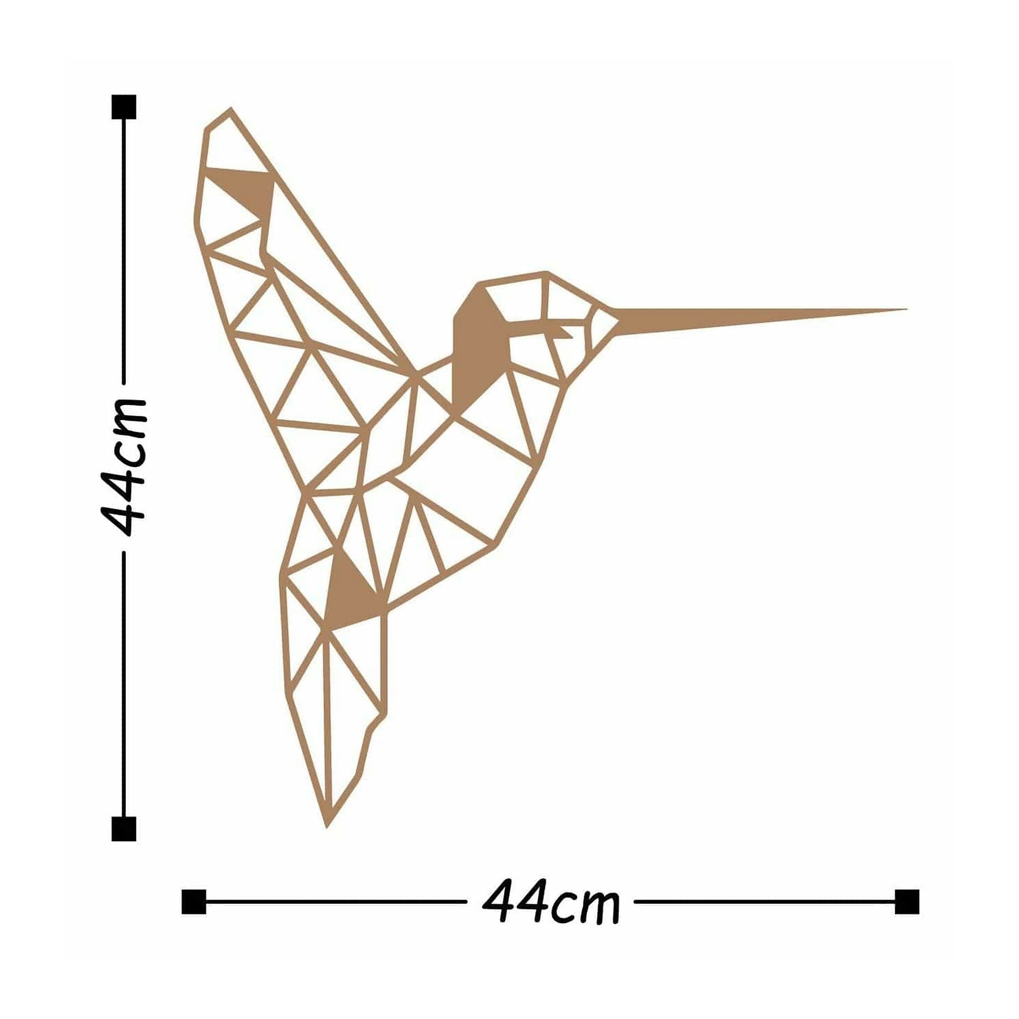 Decoratiune perete BIRD, cupru, metal, 44x44 cm