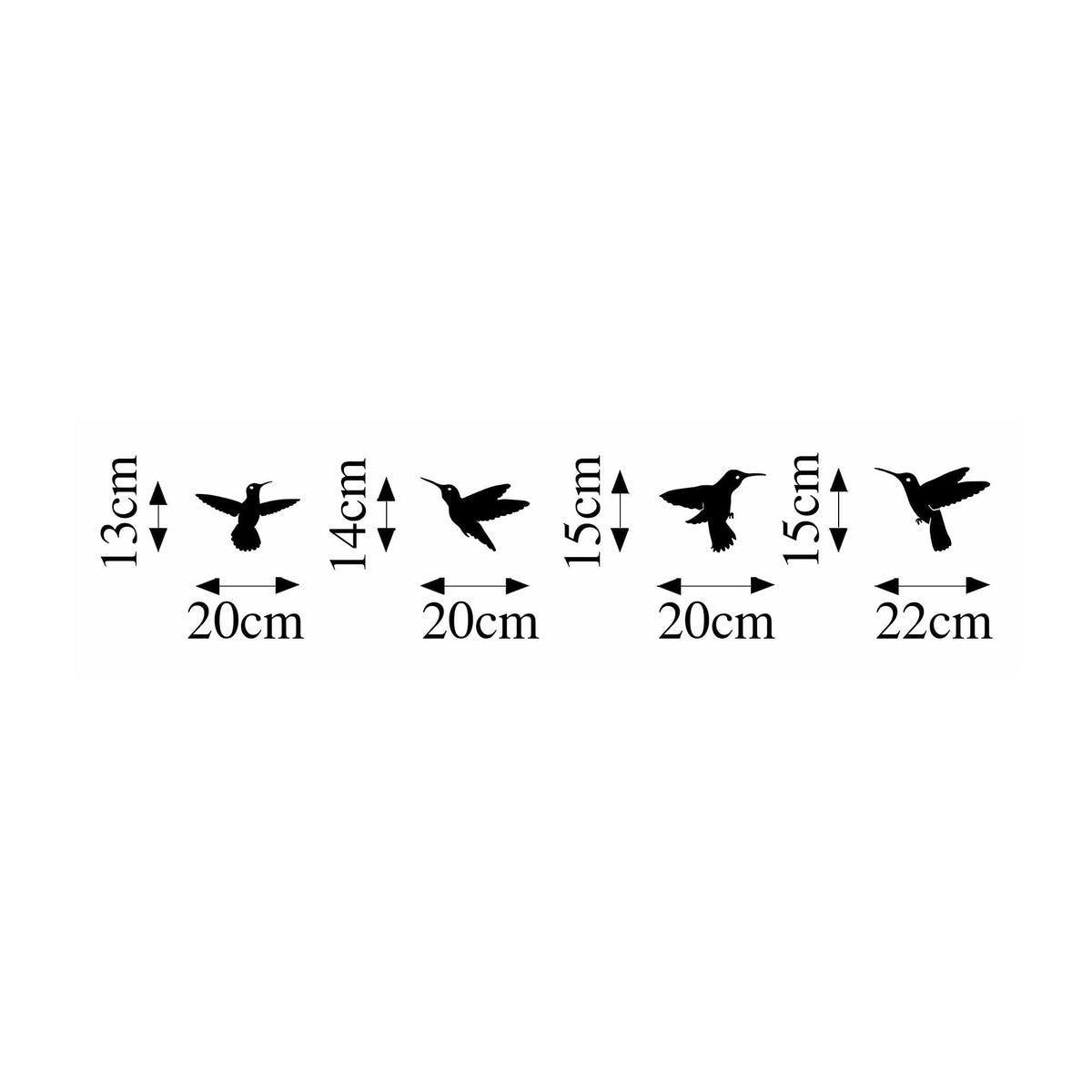 Decoratiune perete BIRDS - 292, negru, metal