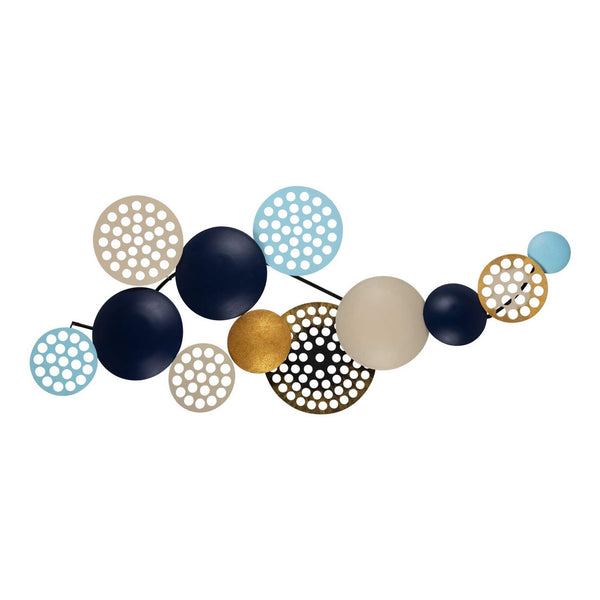 Decoratiune perete BRONTE, multicolor, metal, 90x42 cm