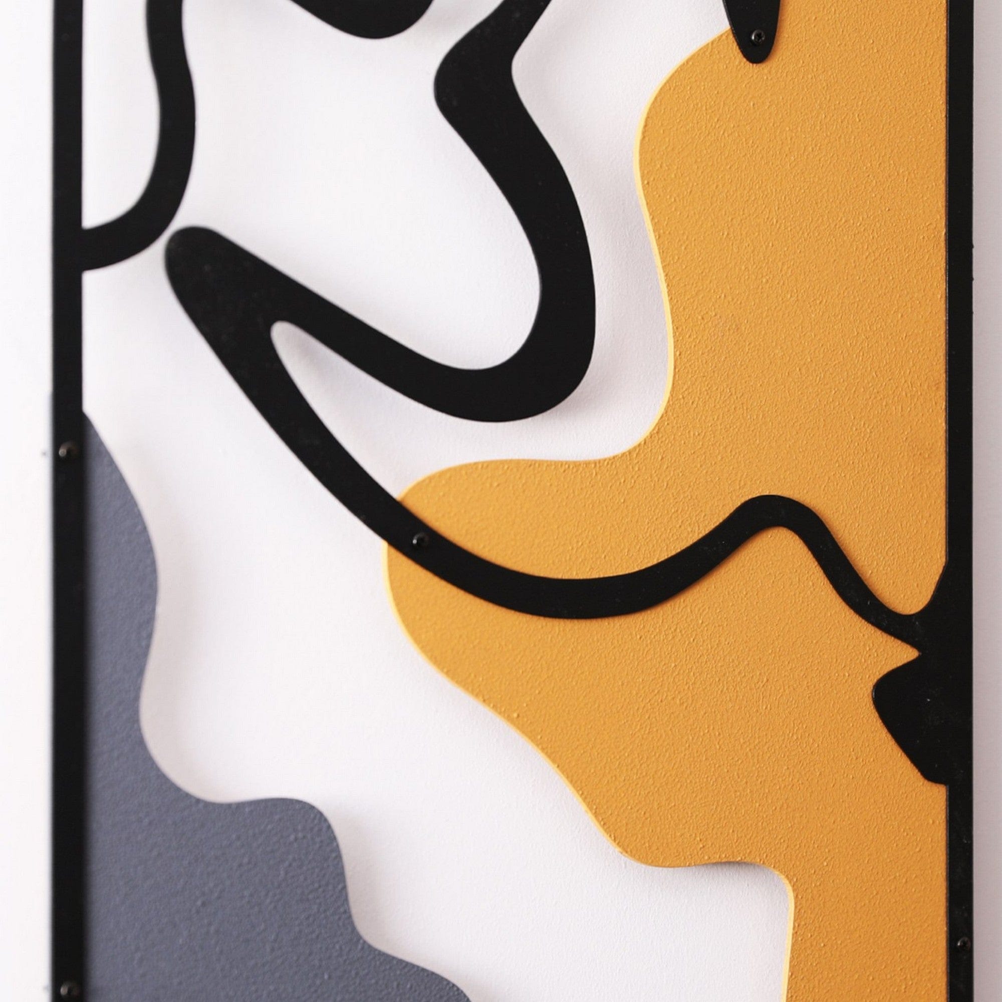 Decoratiune perete COMPLEX, multicolor, metal/lemn, 119x55 cm
