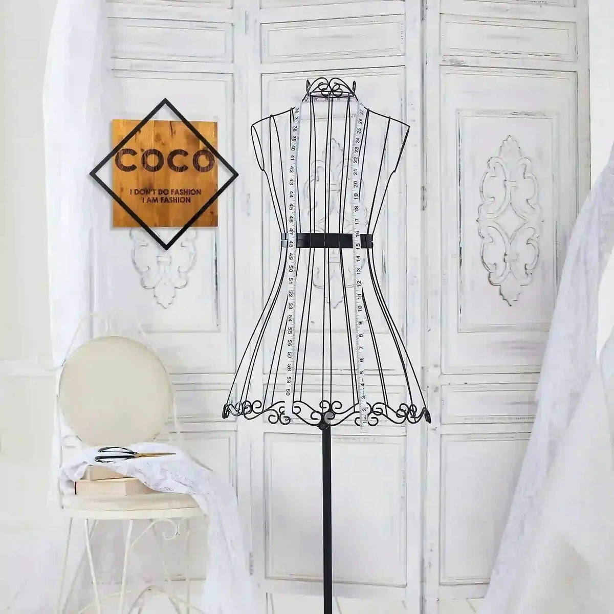 Decoratiune perete FASHION, stejar/negru, lemn/metal, 54x54 cm