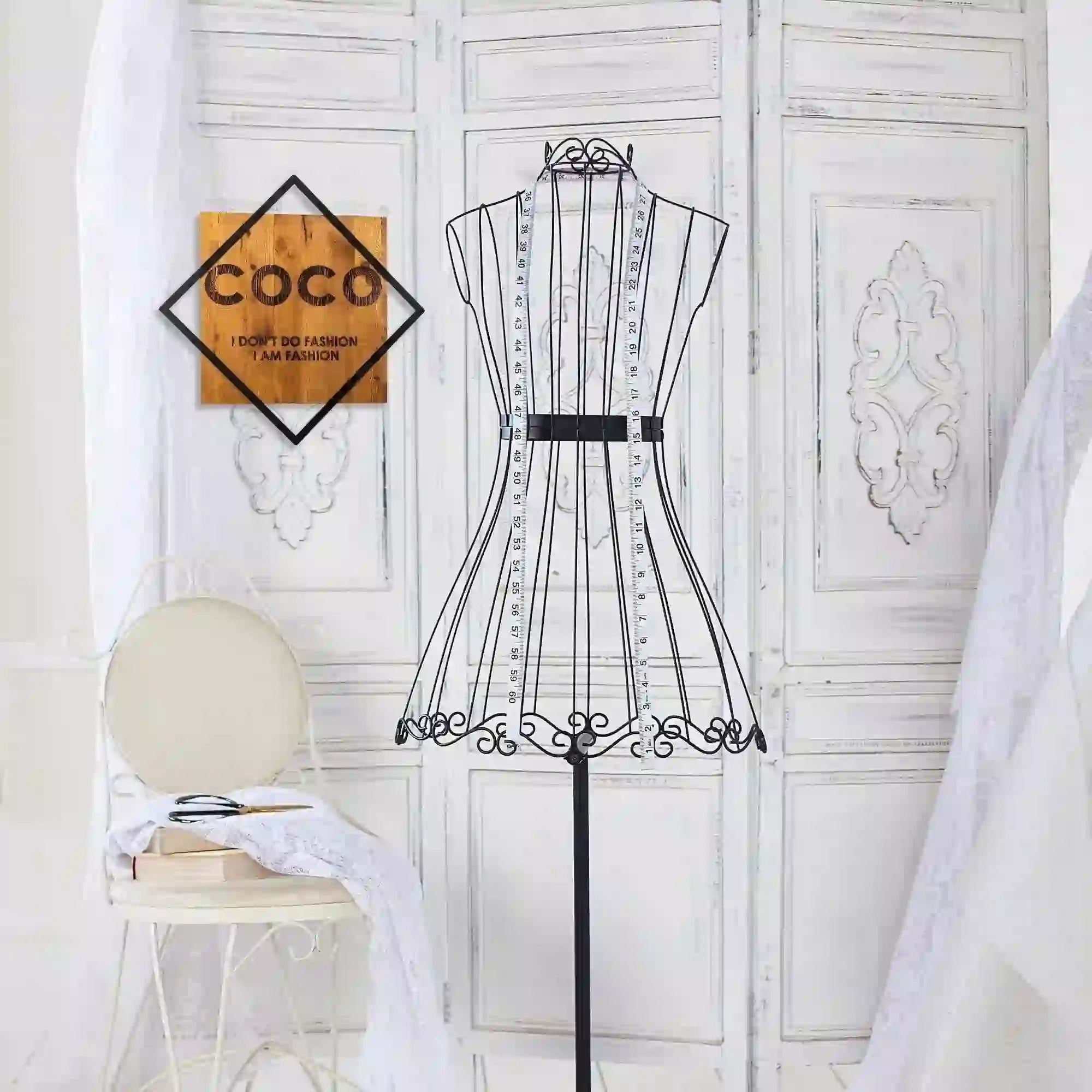 Decoratiune perete FASHION, stejar/negru, lemn/metal, 54x54 cm