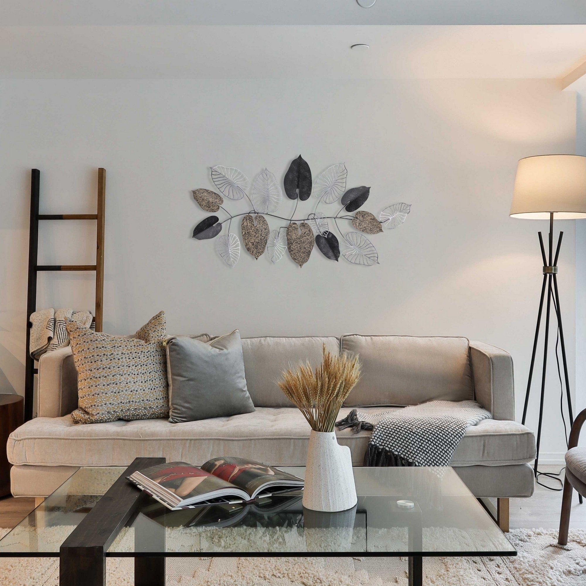 Decoratiune perete FURIZE 3, multicolor, metal, 120x4x63 cm