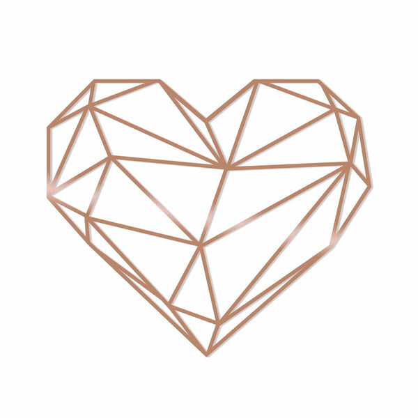 Decoratiune perete Heart-Copper, cupru, metal, 47x40 cm