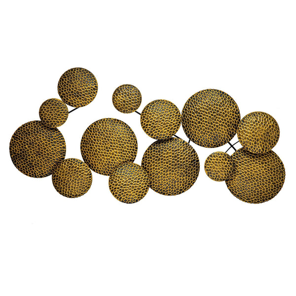 Decoratiune perete LEGEND 2, auriu, metal, 112x11x43 cm