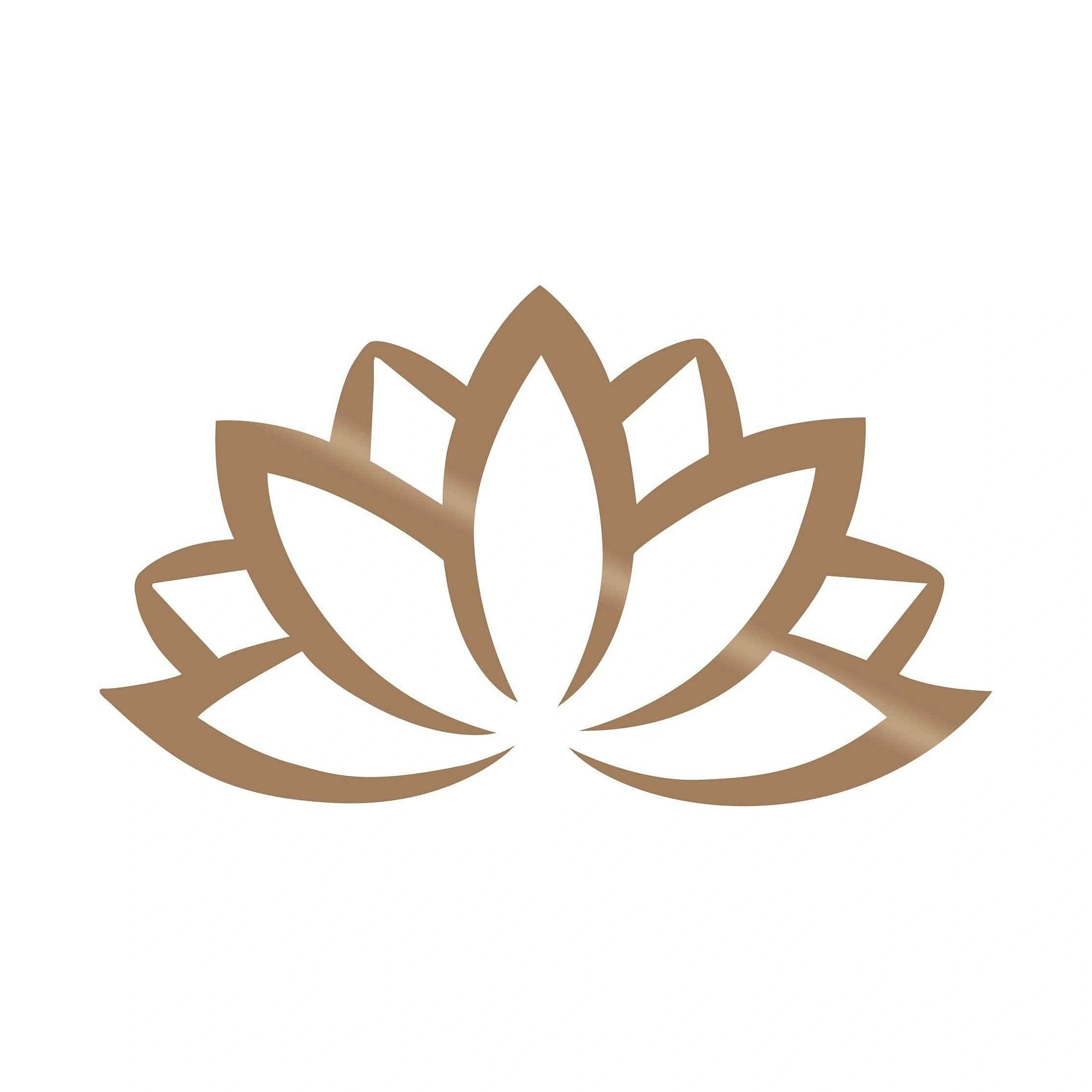Decoratiune perete LOTUS FLOWER 2, bej, metal, 60x35 cm