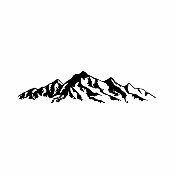 Decoratiune perete MOUNTAIN- 285, negru, metal, 68x16 cm