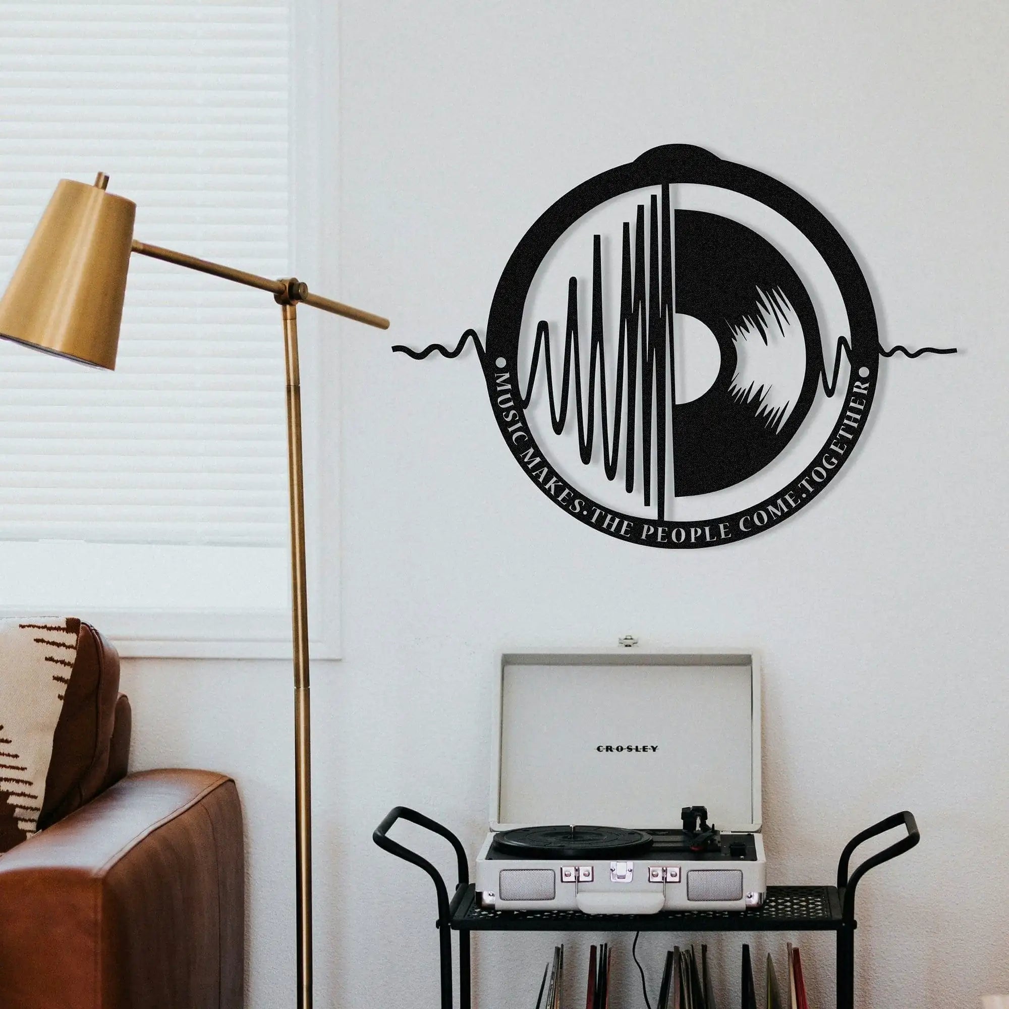 Decoratiune perete MY MUSIC V3, negru, metal, 60x43 cm