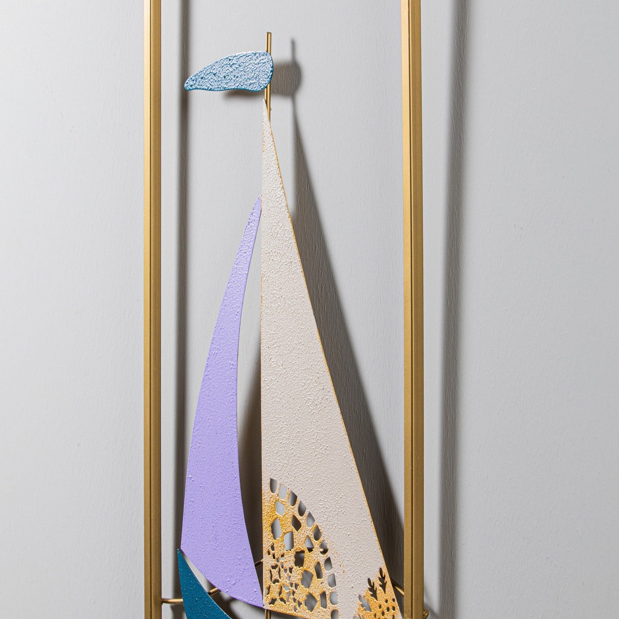 Decoratiune perete PORT DE CANNES-2, multicolor, metal, 32x90 cm