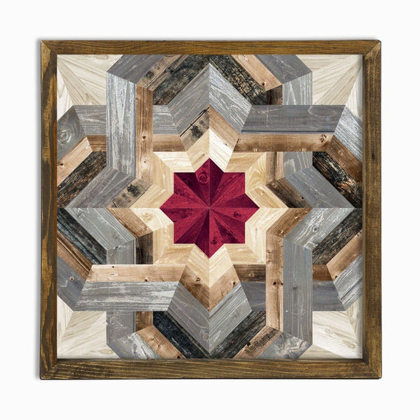 Decoratiune perete TAH033, multicolor, lemn, 50x4x50 cm