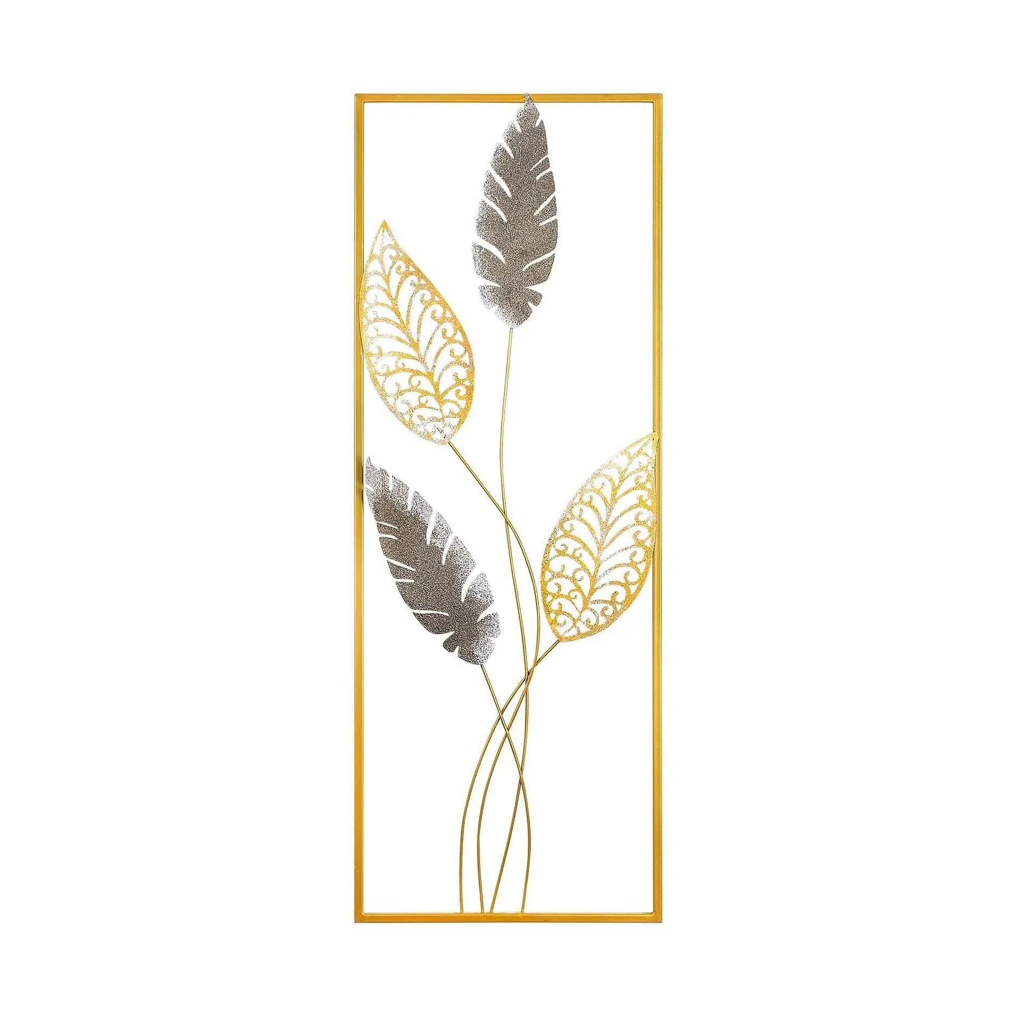 Decoratiune perete TIMEYI, auriu, metal, 32x5x90 cm