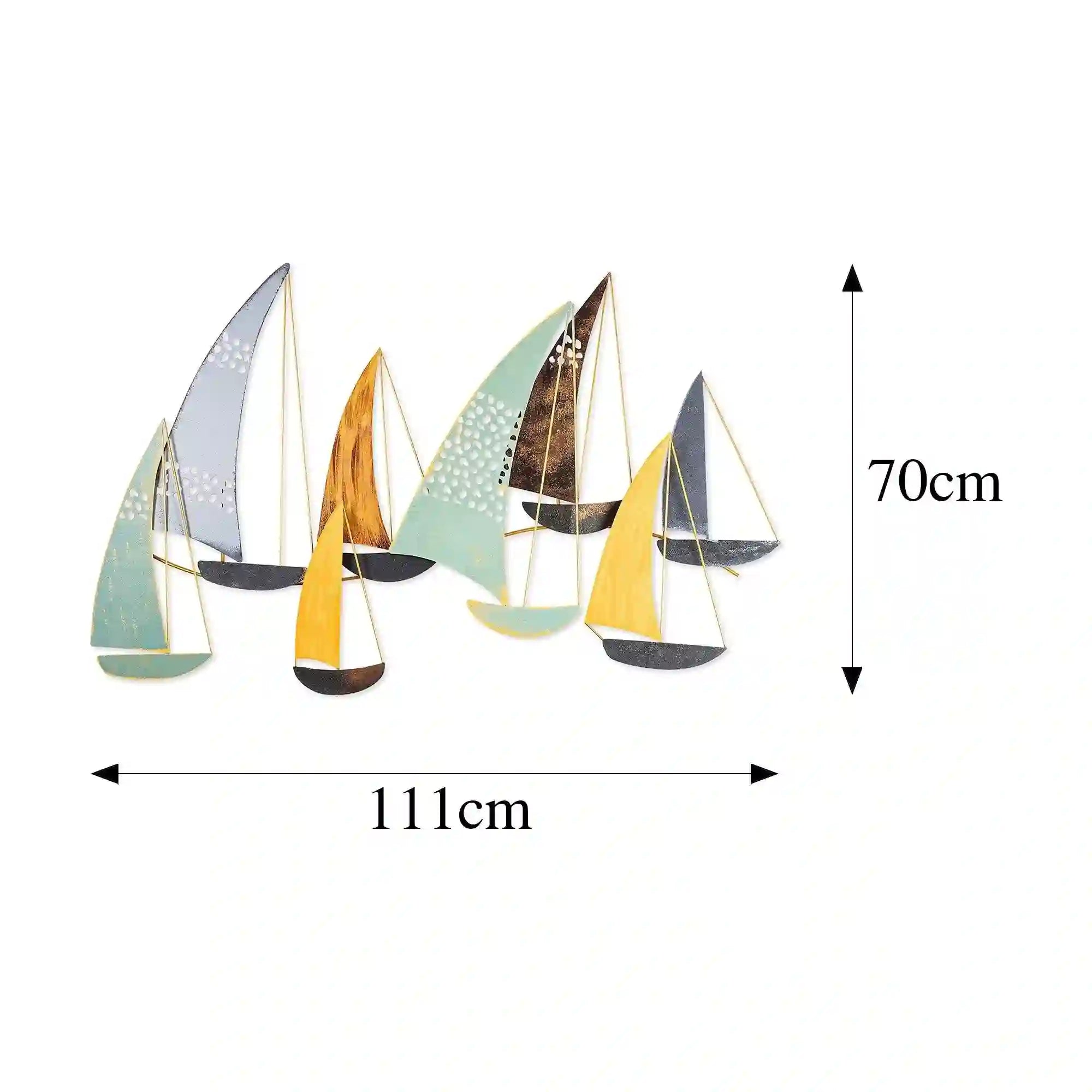 Decoratiune perete YAVUZ, multicolor, metal, 111x8x70 cm