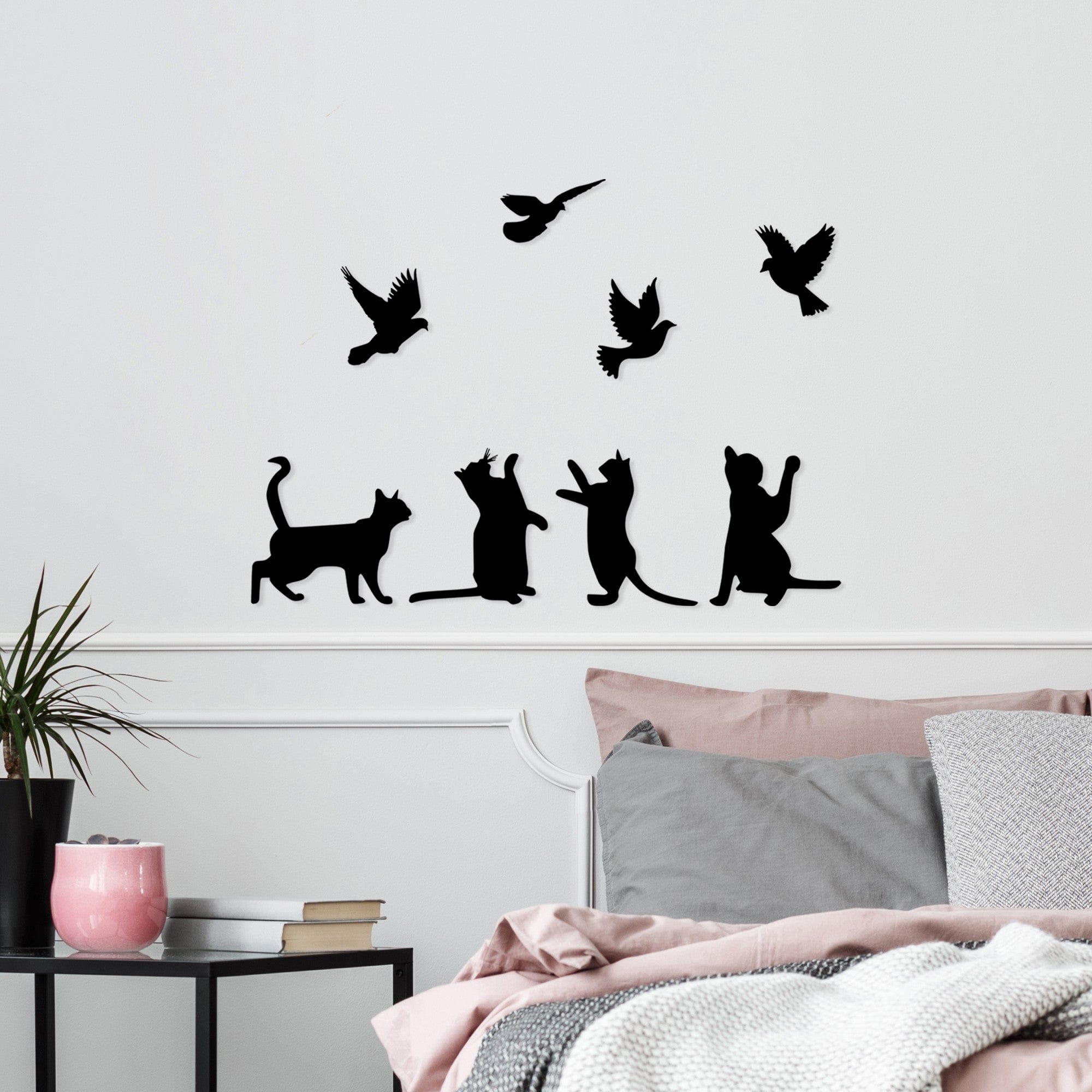 Decoratiuni perete 899SKL2553, negru, metal, 110x79 cm