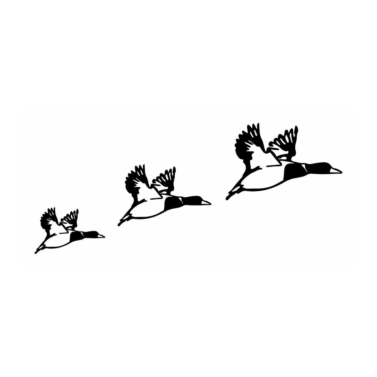 Decoratiuni perete DUCKS - 290, negru, metal