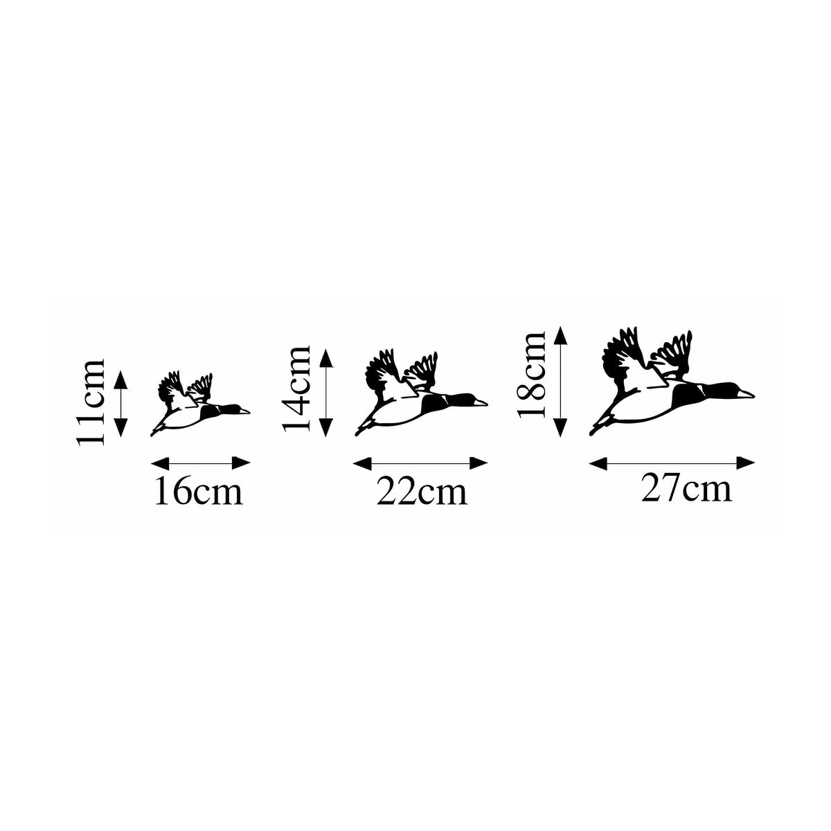 Decoratiuni perete DUCKS - 290, negru, metal