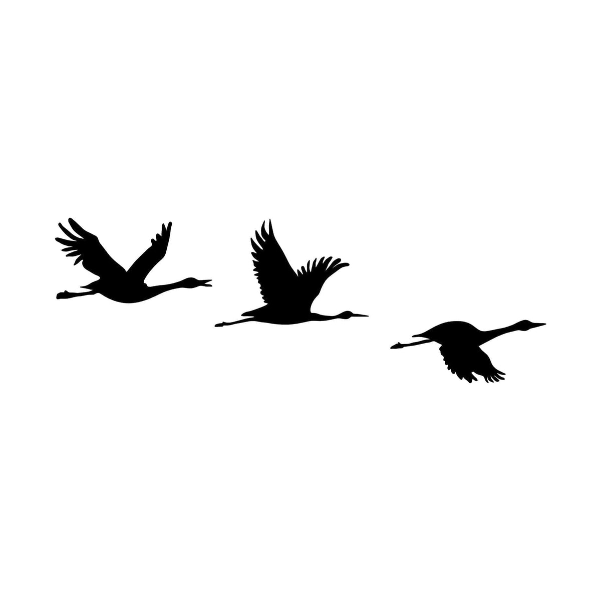 Decoratiuni perete MIGRANT BIRDS-302, negru, metal