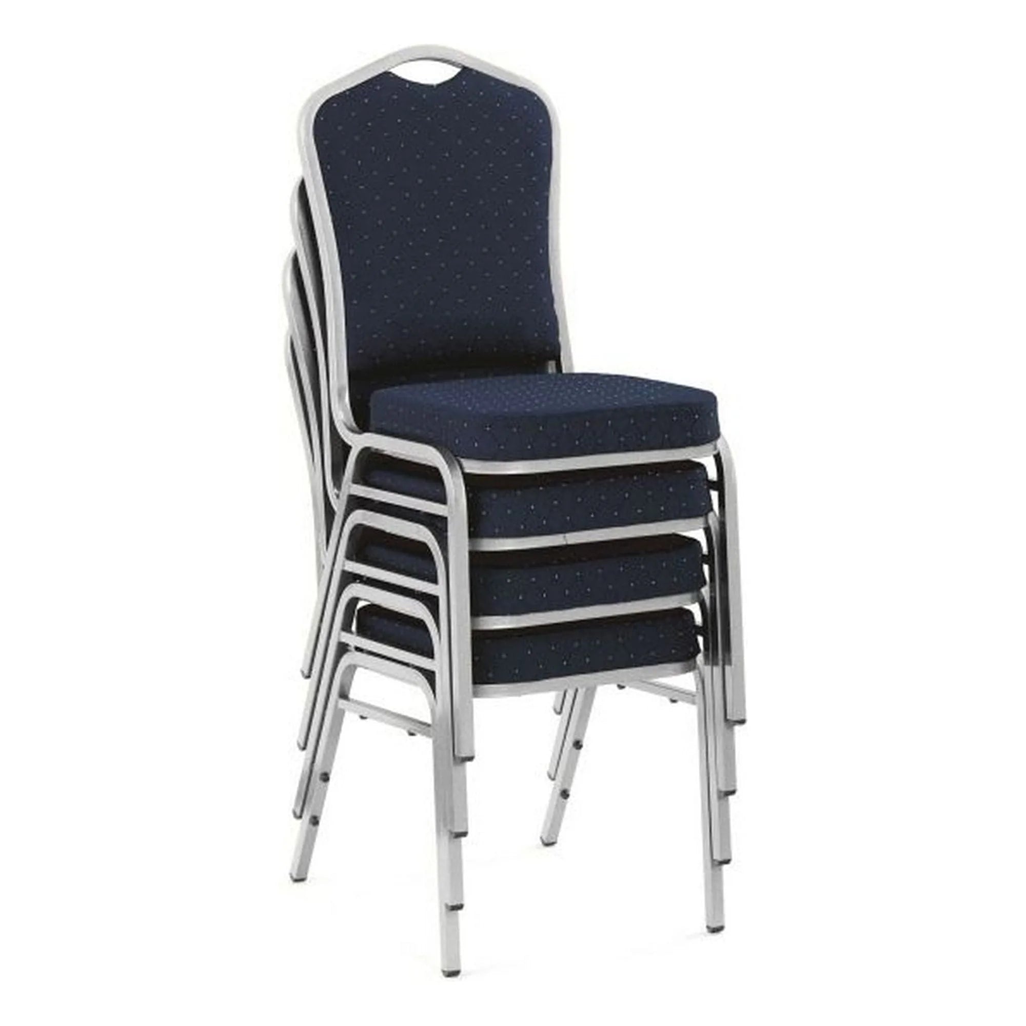 Scaun K66-S, albastru/argintiu, stofa clasica/metal, 45X48X93 CM