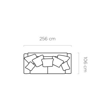 Canapea extensibila Deluxe, stofa catifelata maro inchis - Palladium 5, Gama Premium, cu lada depozitare, 256x106x90 cm