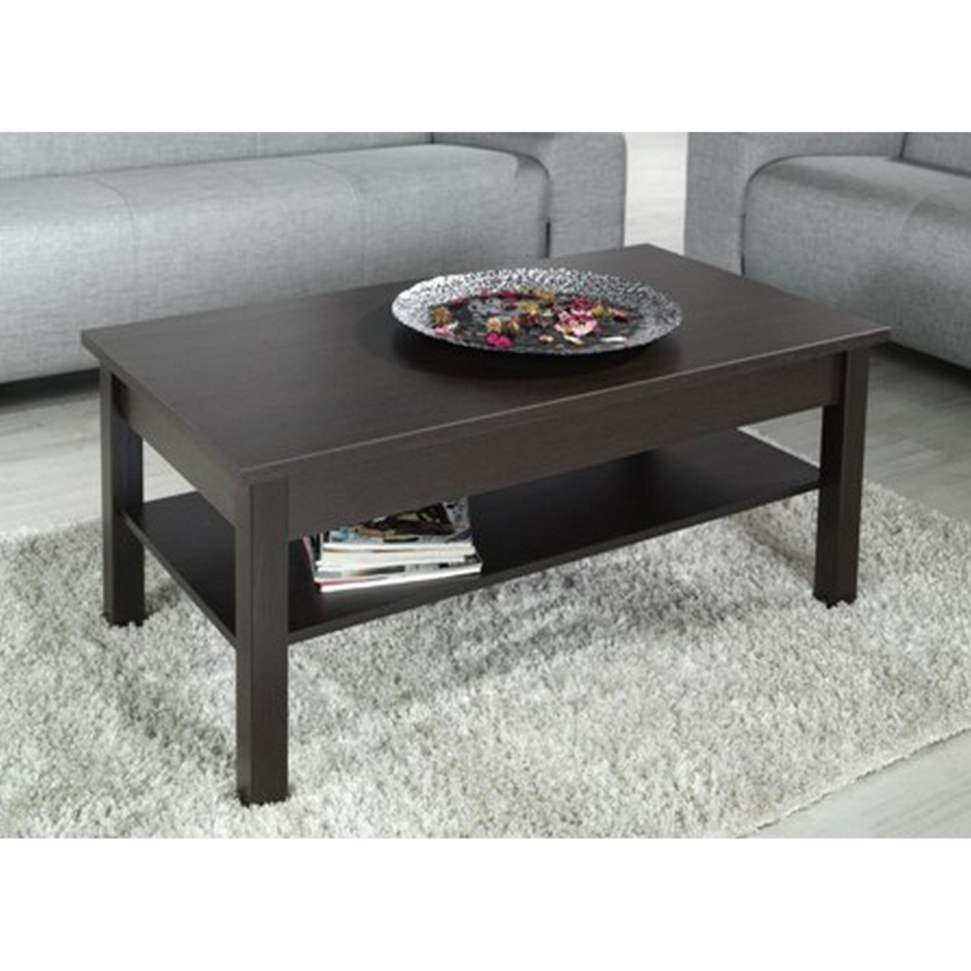 Masuta cafea Lawa, wenge, PAL laminat, 110x60x47 cm