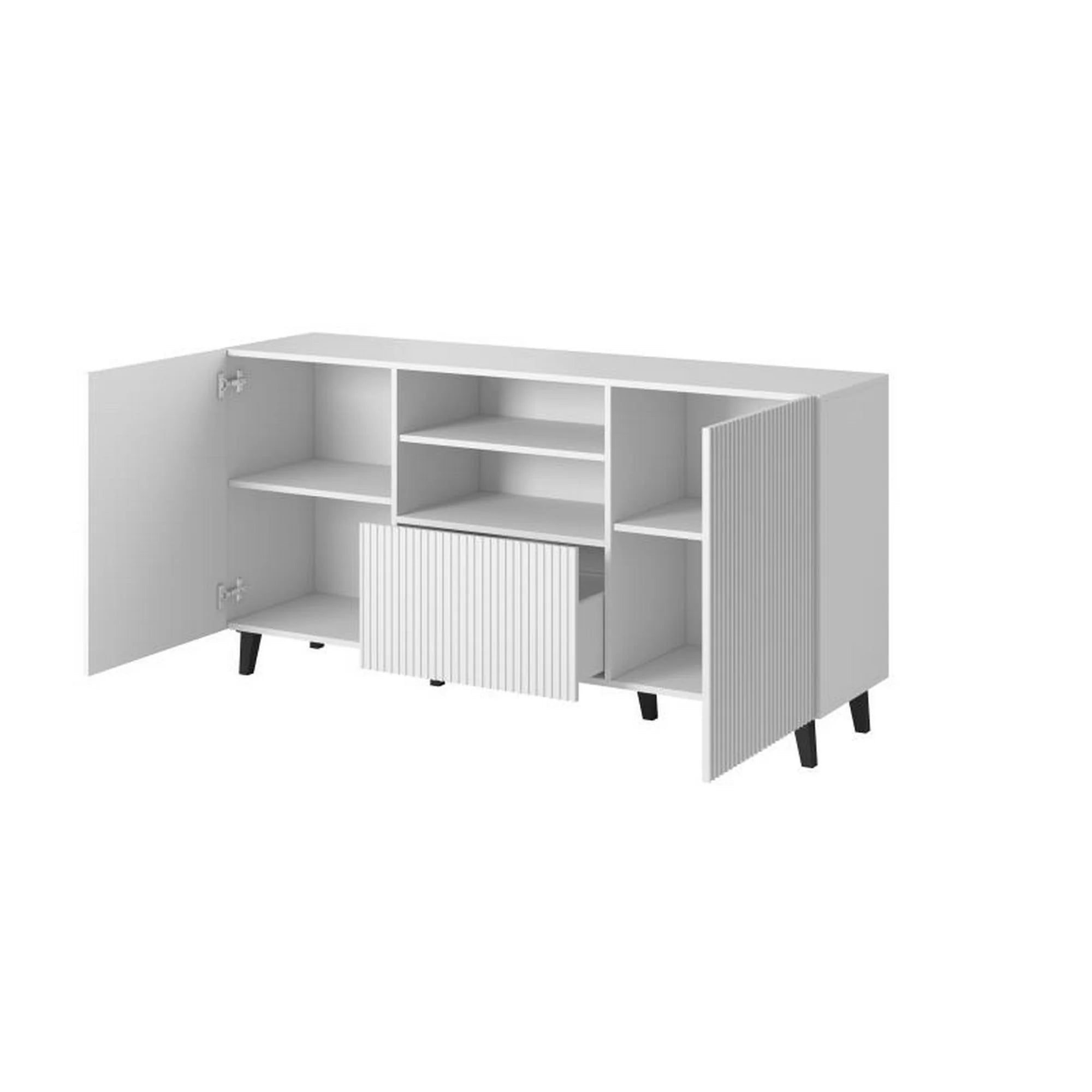 Comoda PAFOS, alb, PAL laminat, 150x40x82 cm