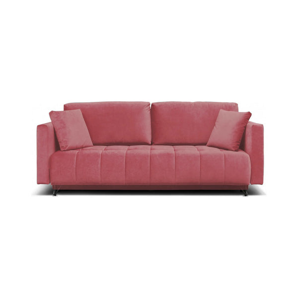 Canapea extensibila Aldo 3L, stofa catifelata caramiziu - Element 9, cu spatiu depozitare, 227x106x92 cm