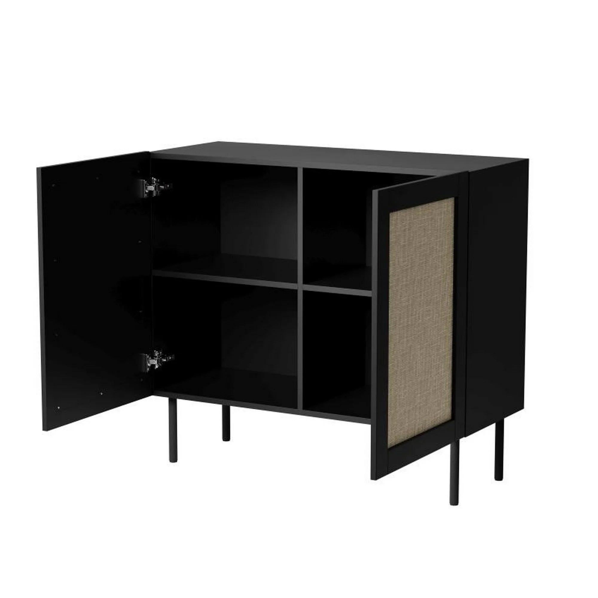Comoda JUTA, negru, 100x40x90 cm