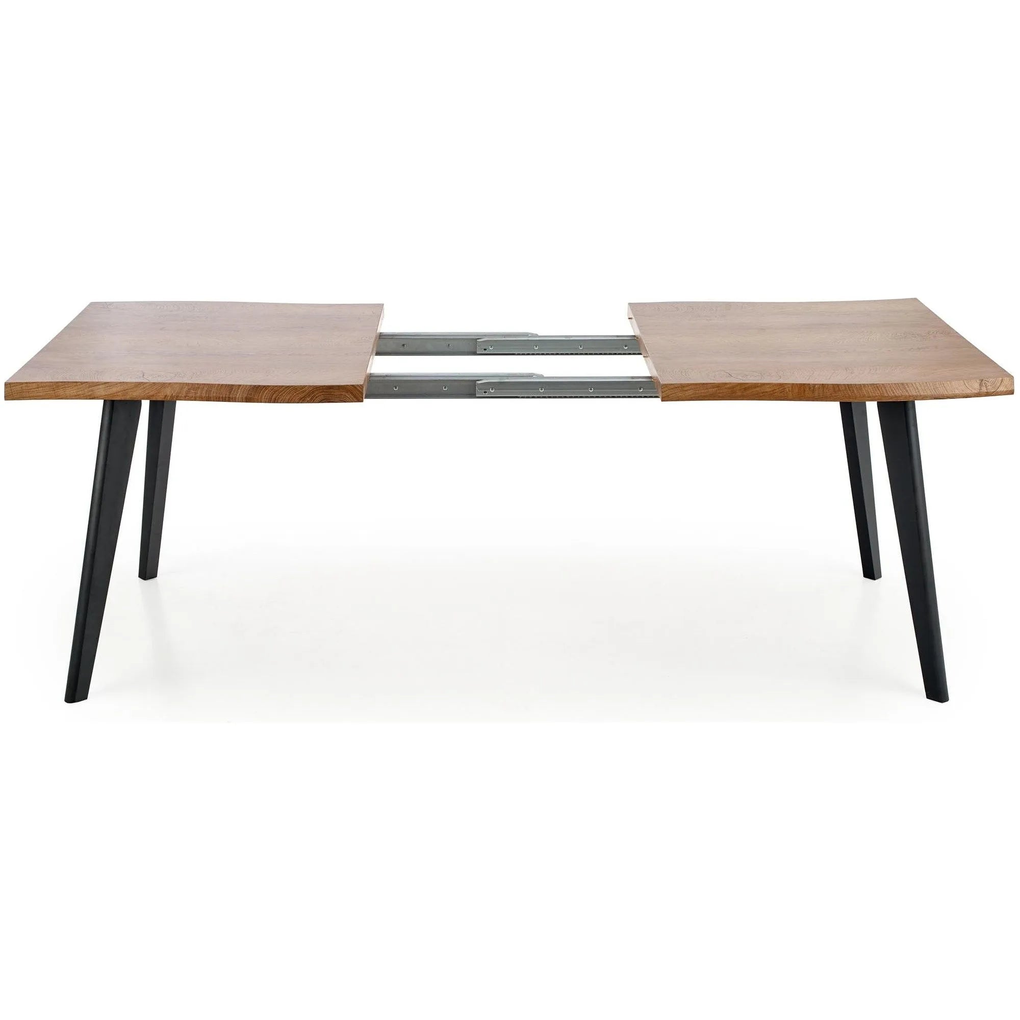 Masa extensibila DICKSON, stejar natural/negru, 150/210x90x75 cm