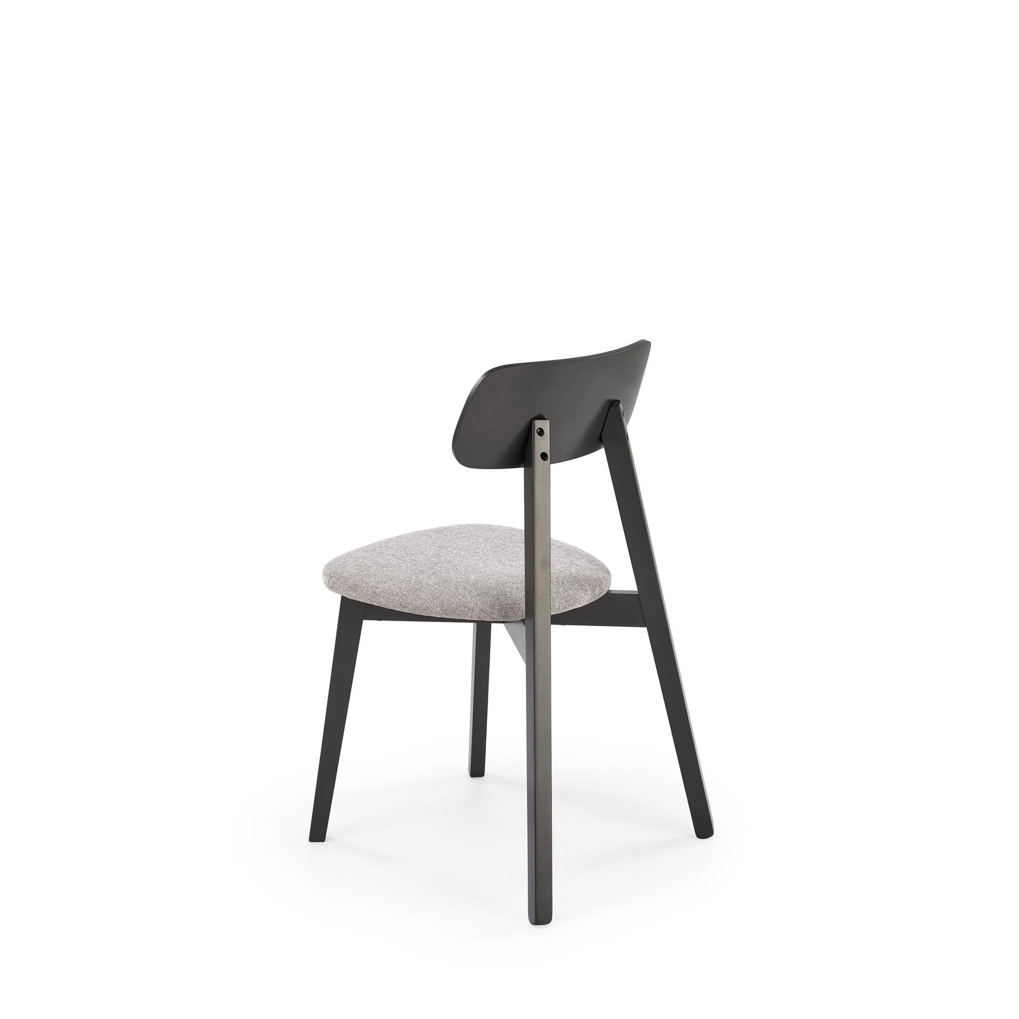 Scaun HYLO, gri/negru, stofa clasica/lemn, 48x55x82 cm