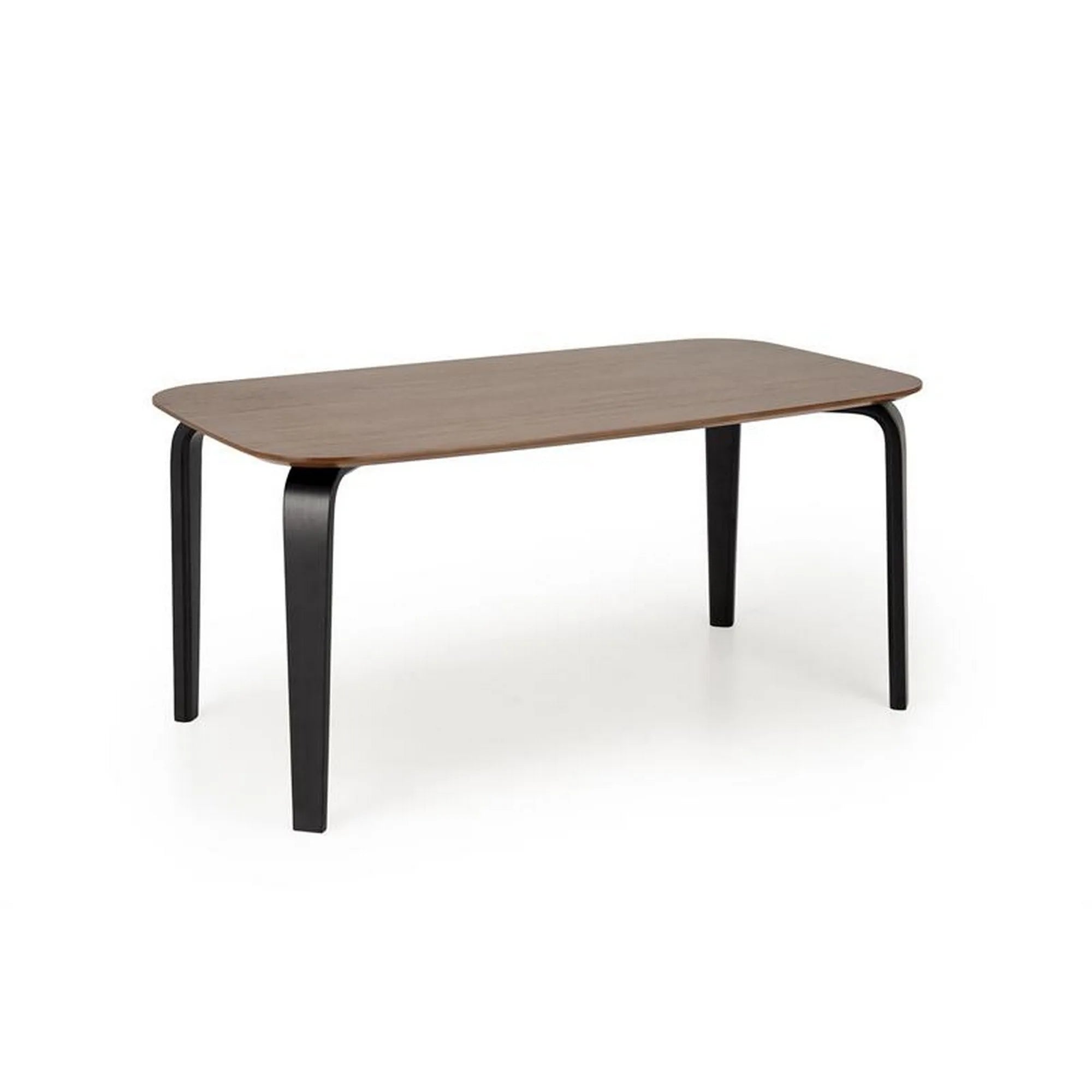Masa PEDRO, nuc/negru, furnir/lemn, 160x90x75 cm