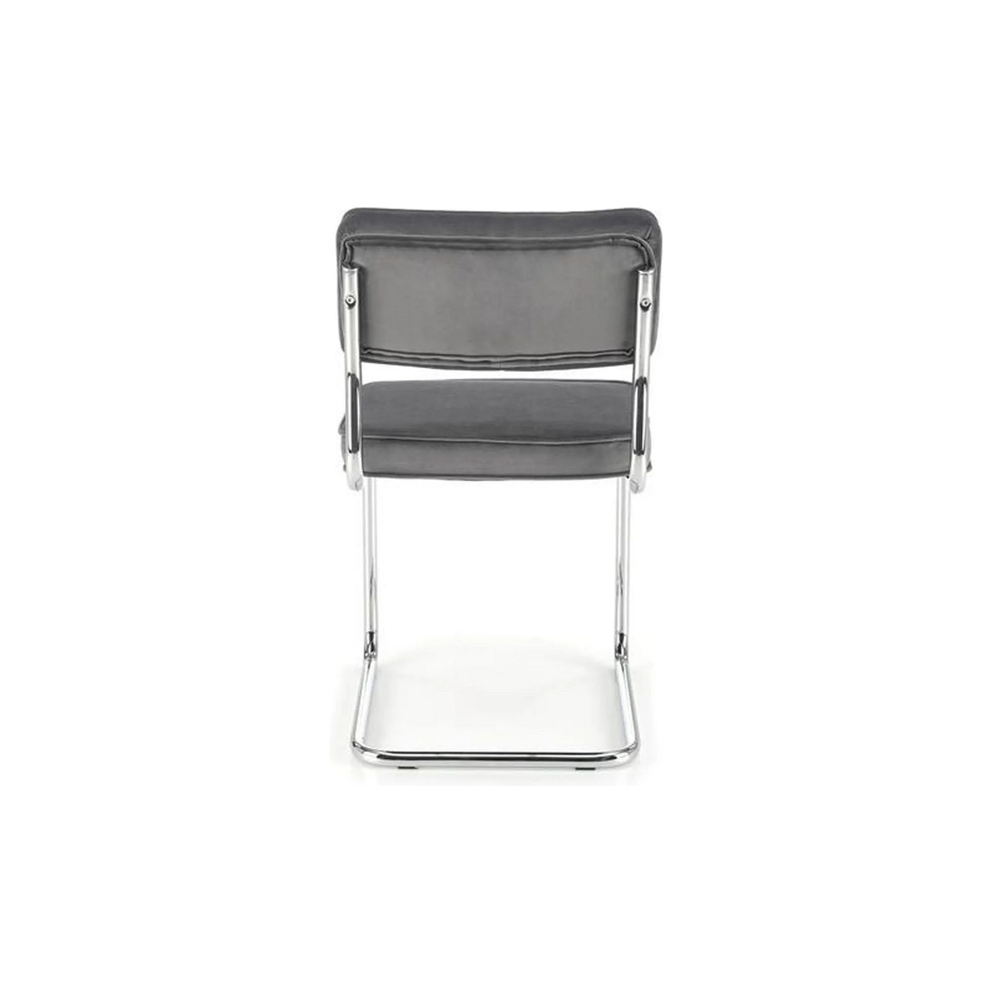Scaun K510, gri/crom, stofa catifelata/otel, 49x55x85 cm