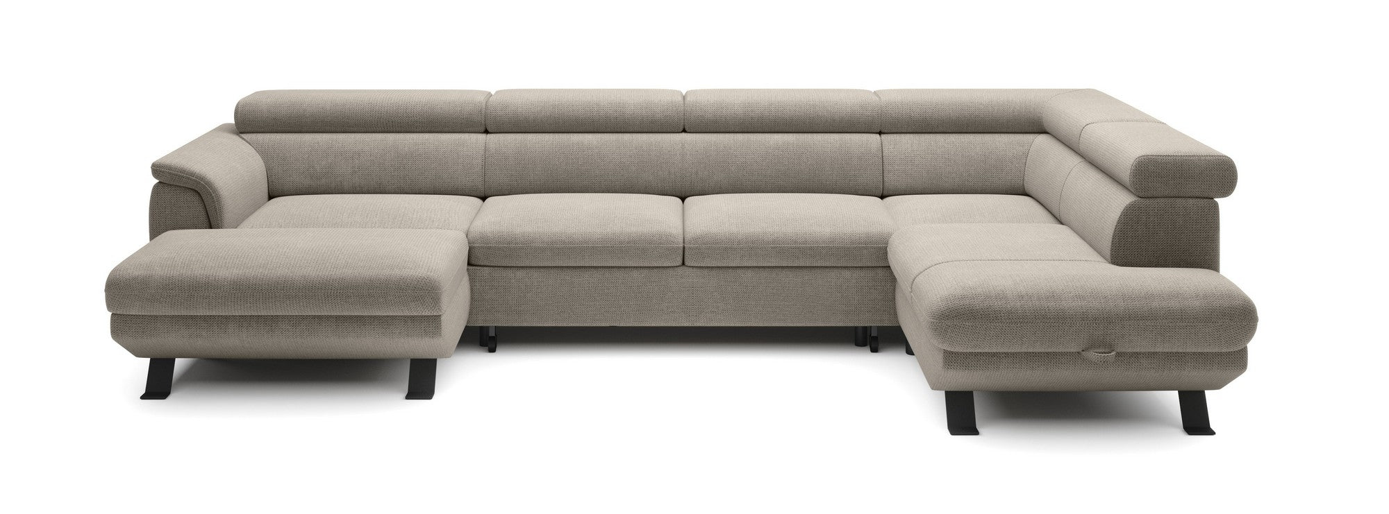 Coltar extensibil RAVEN XL, personalizabil materiale Gama Premium, cu lada depozitare, 334x198x92 cm