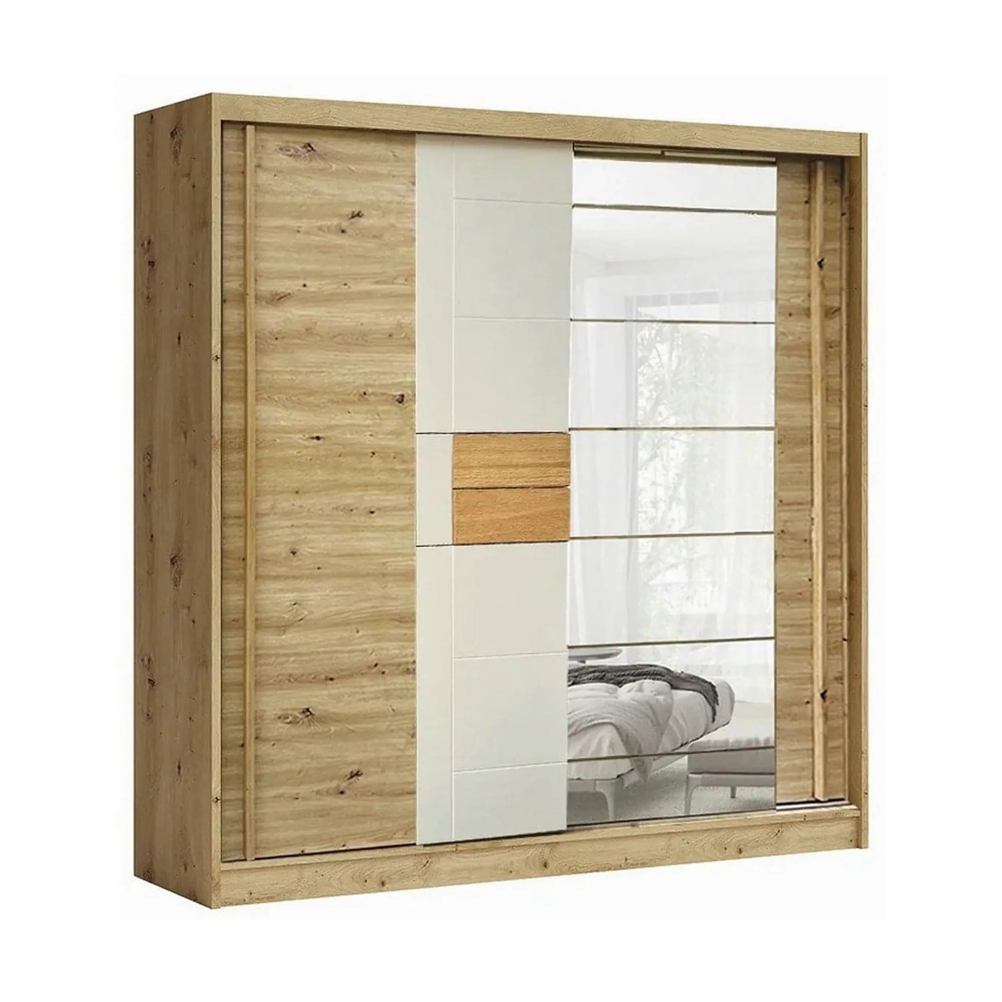 Dressing AVANTGARDE AV2-20, stejar artisan/casmir, PAL, cu 2 usi, 200x59x215 cm