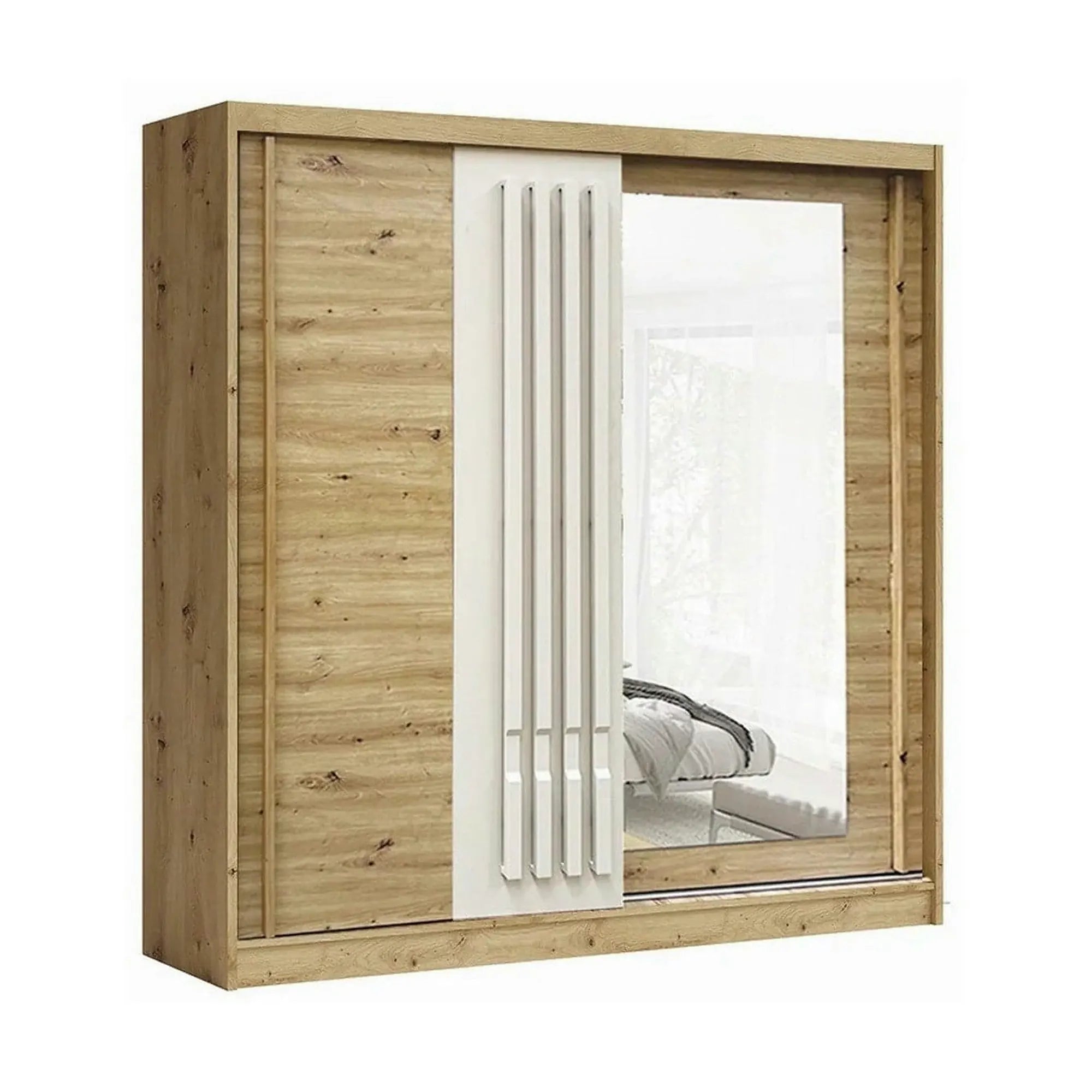 Dressing AVANTGARDE AV6-20, stejar artisan/casmir, PAL, cu 2 usi, 200x59x215 cm