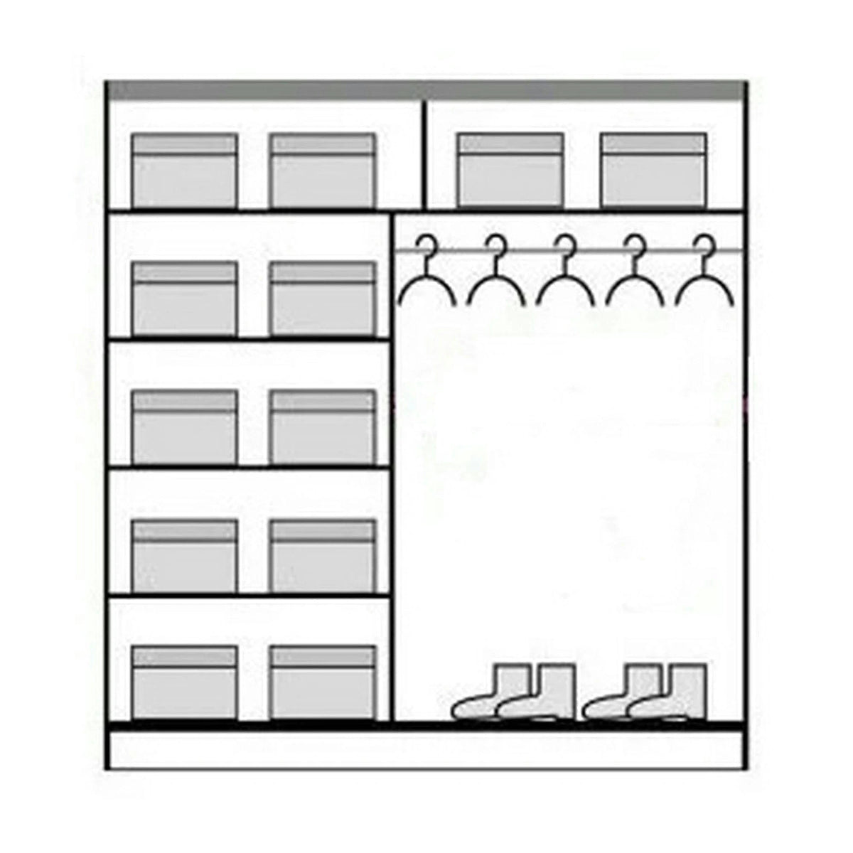 Dressing AVANTGARDE AV6-20, stejar artisan/casmir, PAL, cu 2 usi, 200x59x215 cm