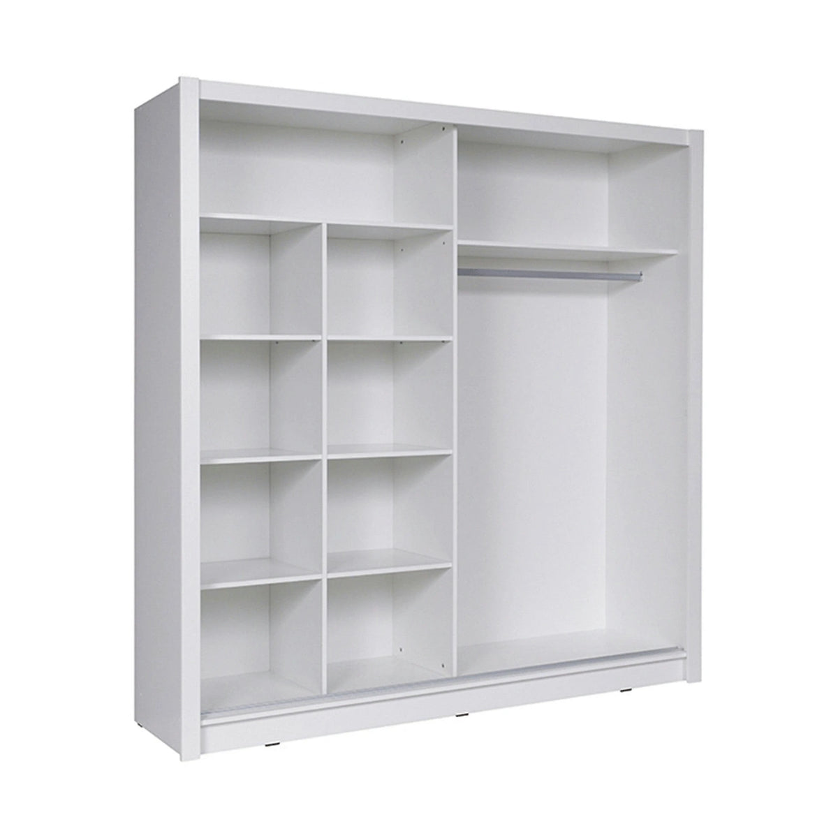 Dressing BIRGAMO TYP 1, alb, DTD laminat, cu 2 usi, 205x63x215 cm