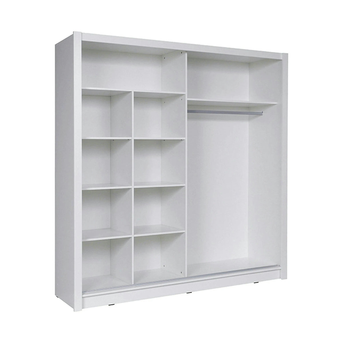 Dressing BIRGAMO TYP 1, alb, DTD laminat, cu 2 usi, 205x63x215 cm