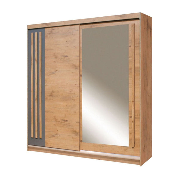 Dressing EFFECT, stejar lancelot, PAL melaminat, cu 2 usi, 200x59x216 cm