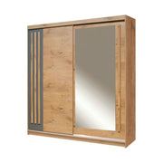 Dressing EFFECT, stejar lancelot, PAL melaminat, cu 2 usi, 200x59x216 cm