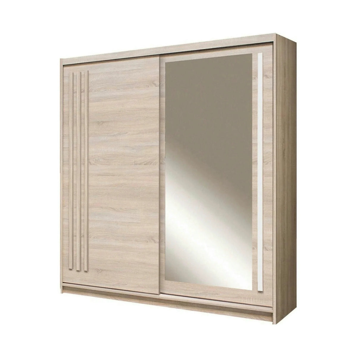 Dressing EFFECT, stejar sonoma, PAL melaminat, cu 2 usi, 200x59x216 cm