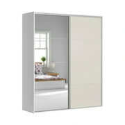 Dressing FLEX, alb/casmir, PAL, cu 2 usi, 200x66x240 cm