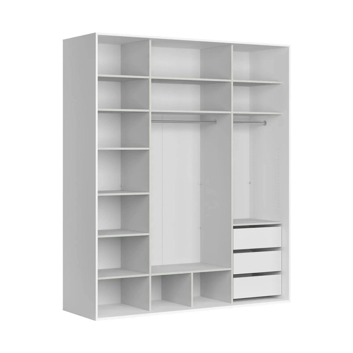Dressing FLEX, alb/casmir, PAL, cu 2 usi, 200x66x240 cm