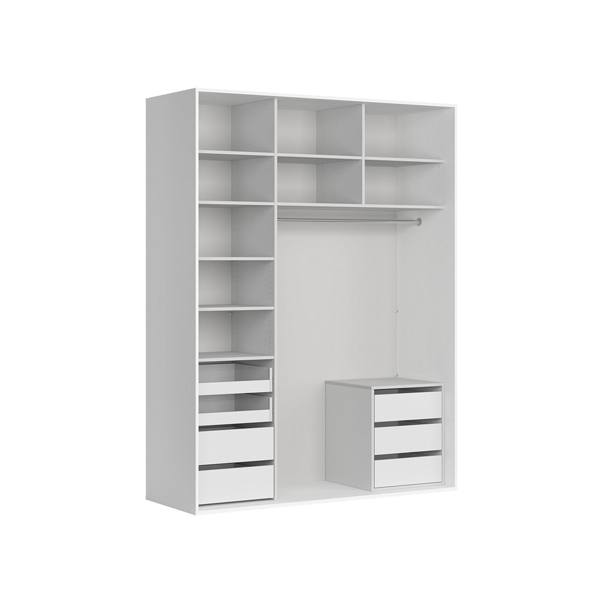 Dressing FLEX, alb, PAL, 180x66x240 cm