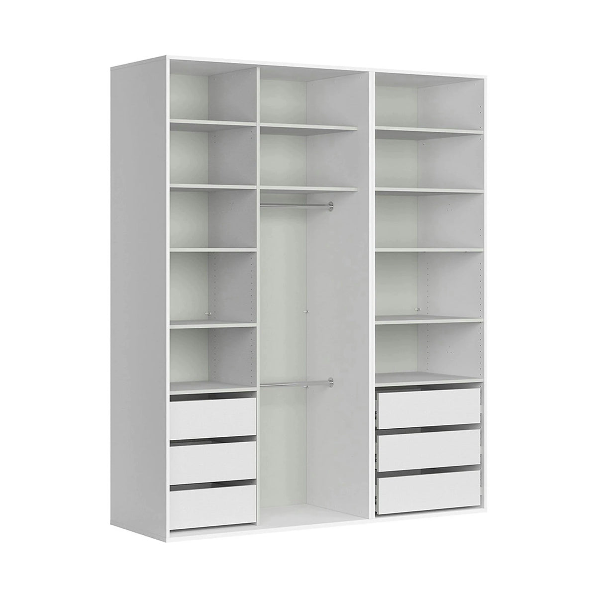 Dressing FLEX, alb, PAL, 195x66x240 cm