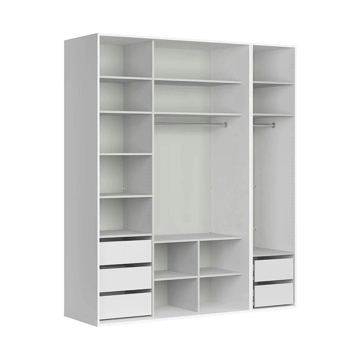 Dressing FLEX, alb, PAL, 200x66x240 cm