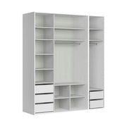 Dressing FLEX, alb, PAL, 200x66x240 cm