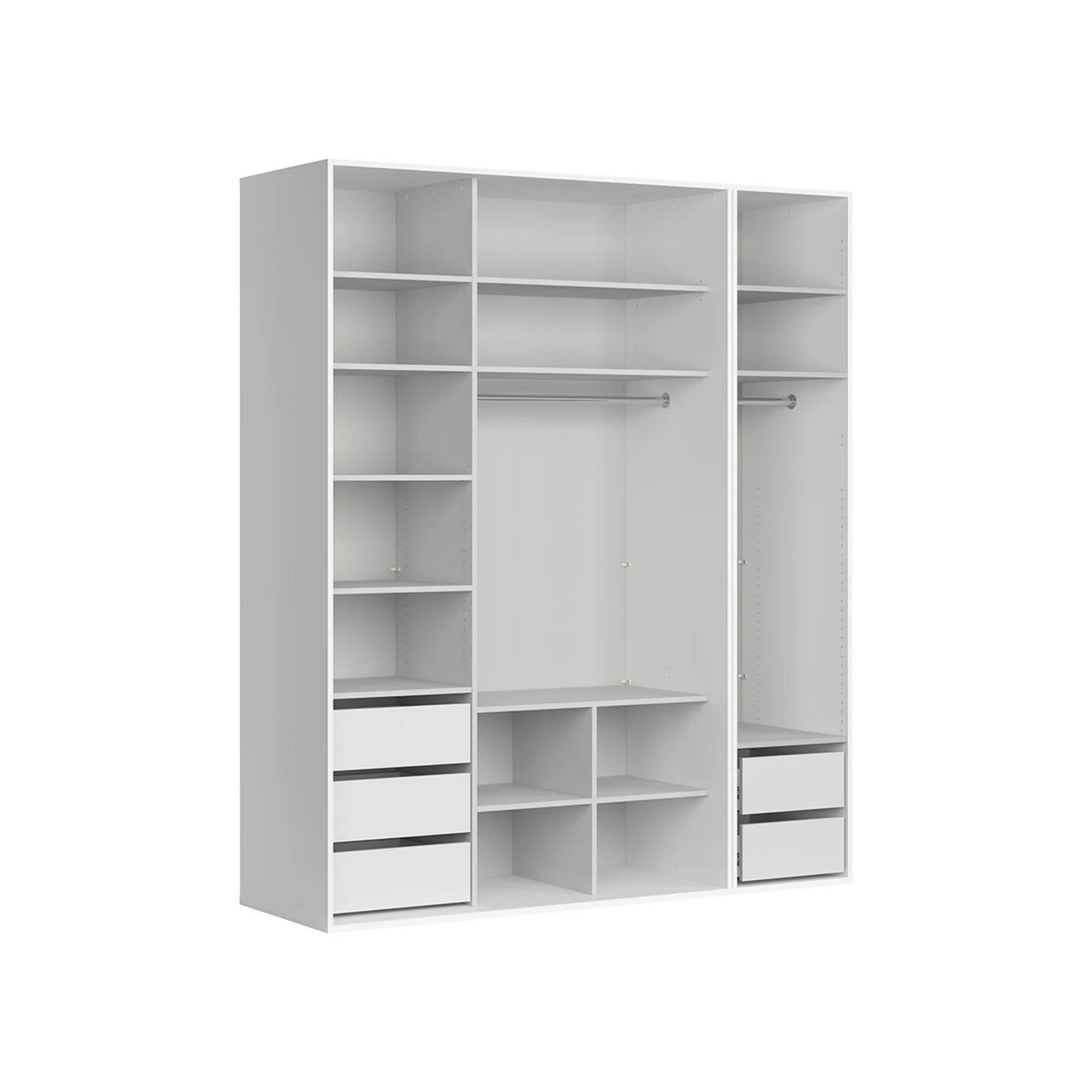 Dressing FLEX, alb, PAL, 200x66x240 cm